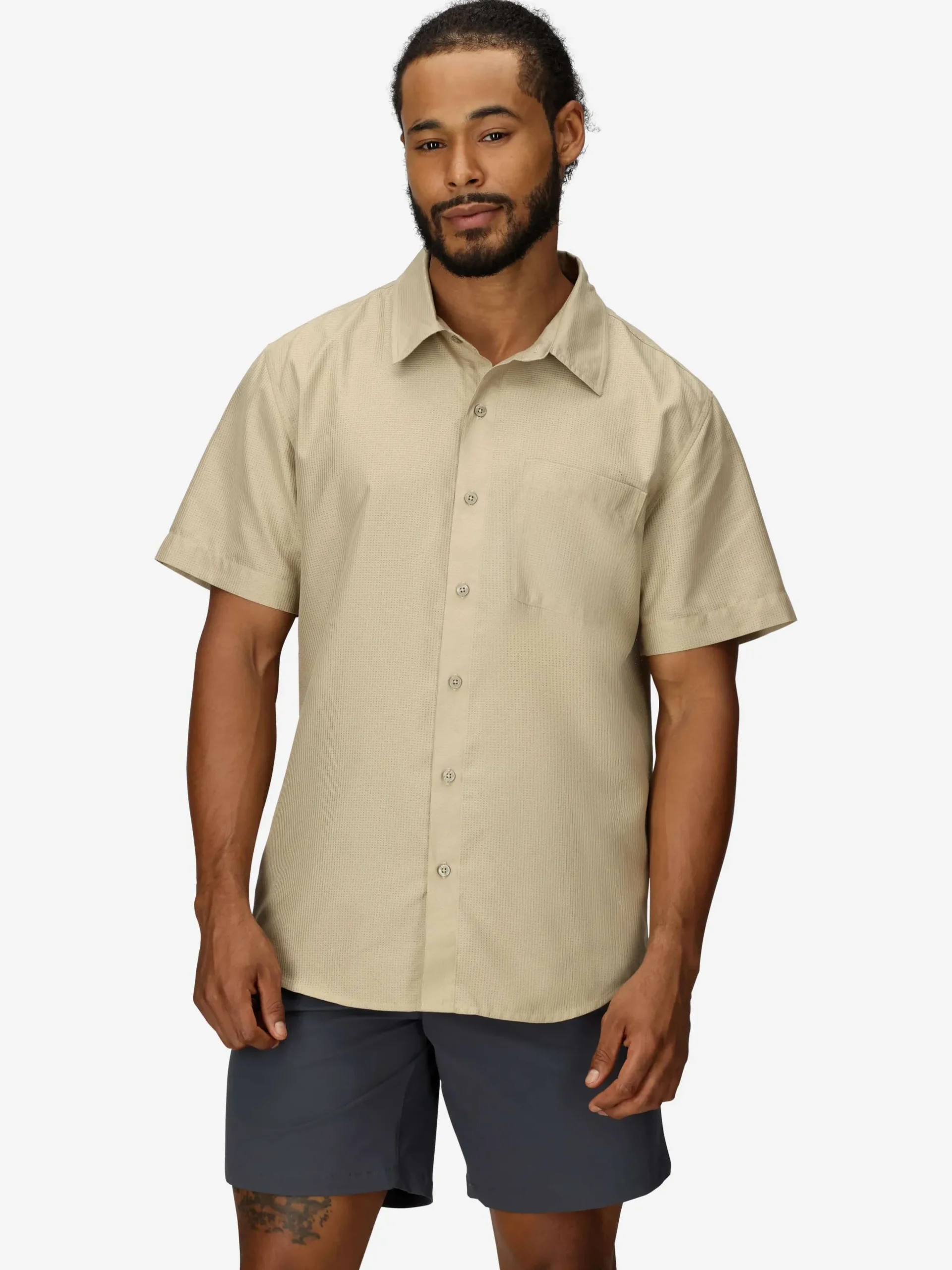 Kurzarm - Hemd Airexchange SS Chinchilla