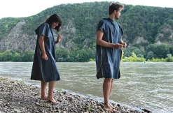 Microfiber Towel Poncho Ul Anchor Grey