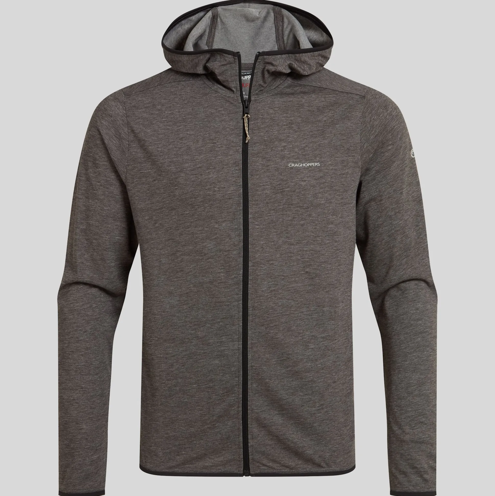 Nosilife Deft Hooded Jacket-Black Pepper Marl