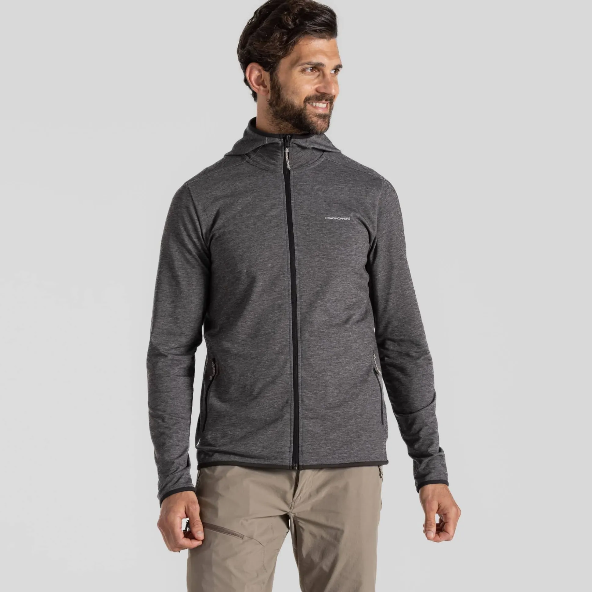 Nosilife Deft Hooded Jacket-Black Pepper Marl