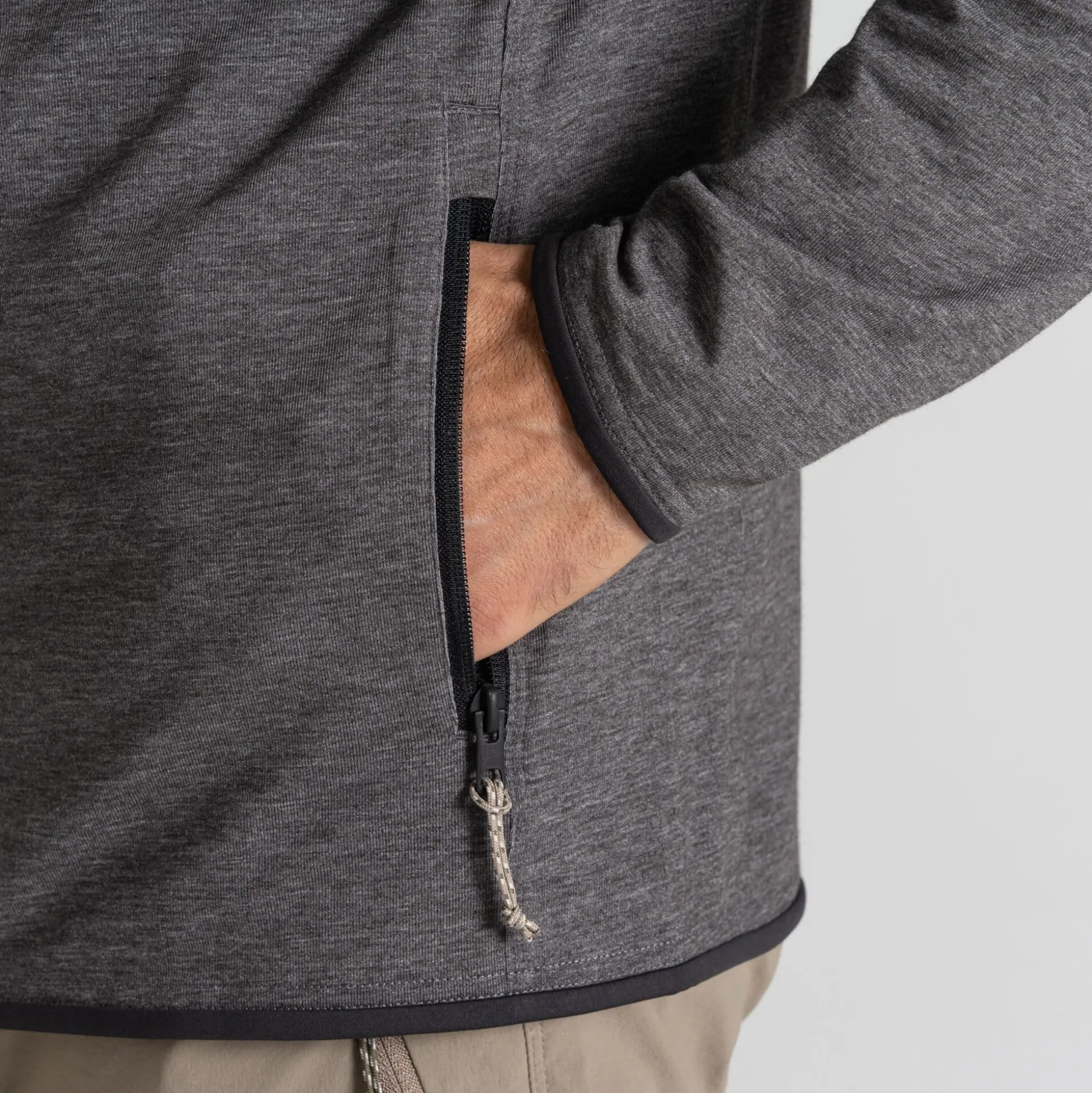 Nosilife Deft Hooded Jacket-Black Pepper Marl