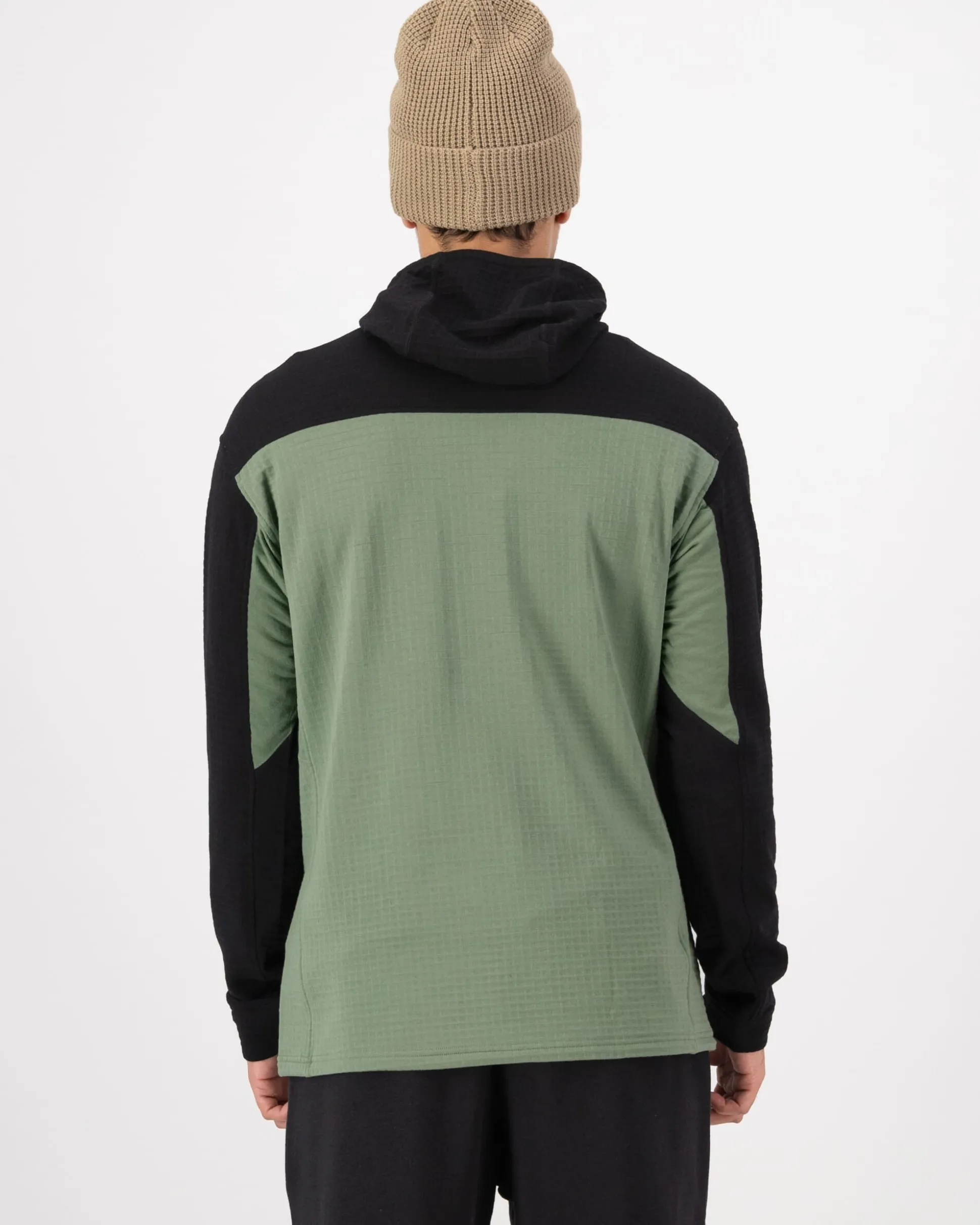 Offgrid Merino Fleece 1/2 Zip Long Sleeve Willow Black