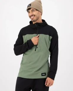 Offgrid Merino Fleece 1/2 Zip Long Sleeve Willow Black