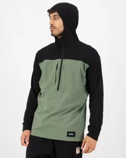 Offgrid Merino Fleece 1/2 Zip Long Sleeve Willow Black