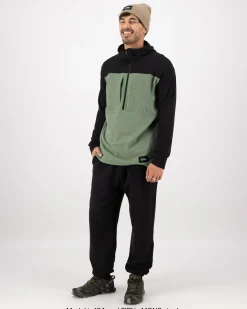Offgrid Merino Fleece 1/2 Zip Long Sleeve Willow Black