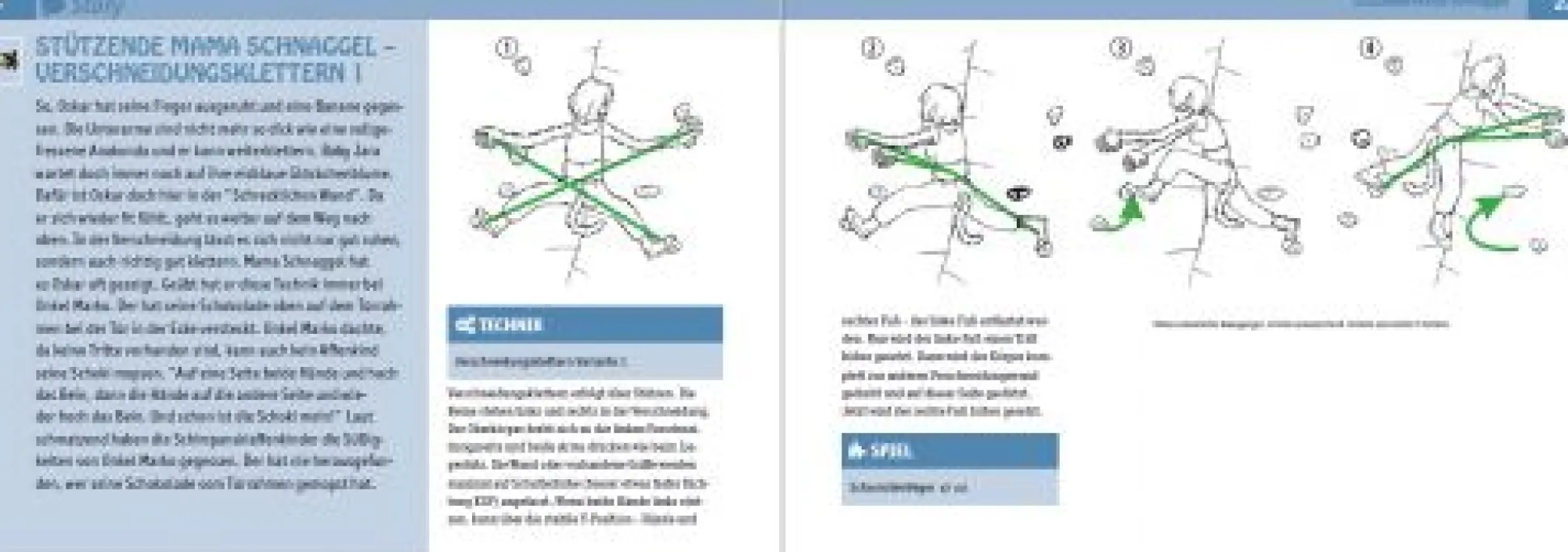 Oskar lernt klettern. Kletterlehrbuch.