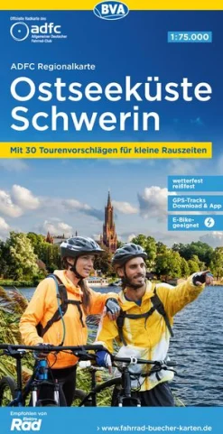 Ostseeküste Schwerin Fahrradkarte