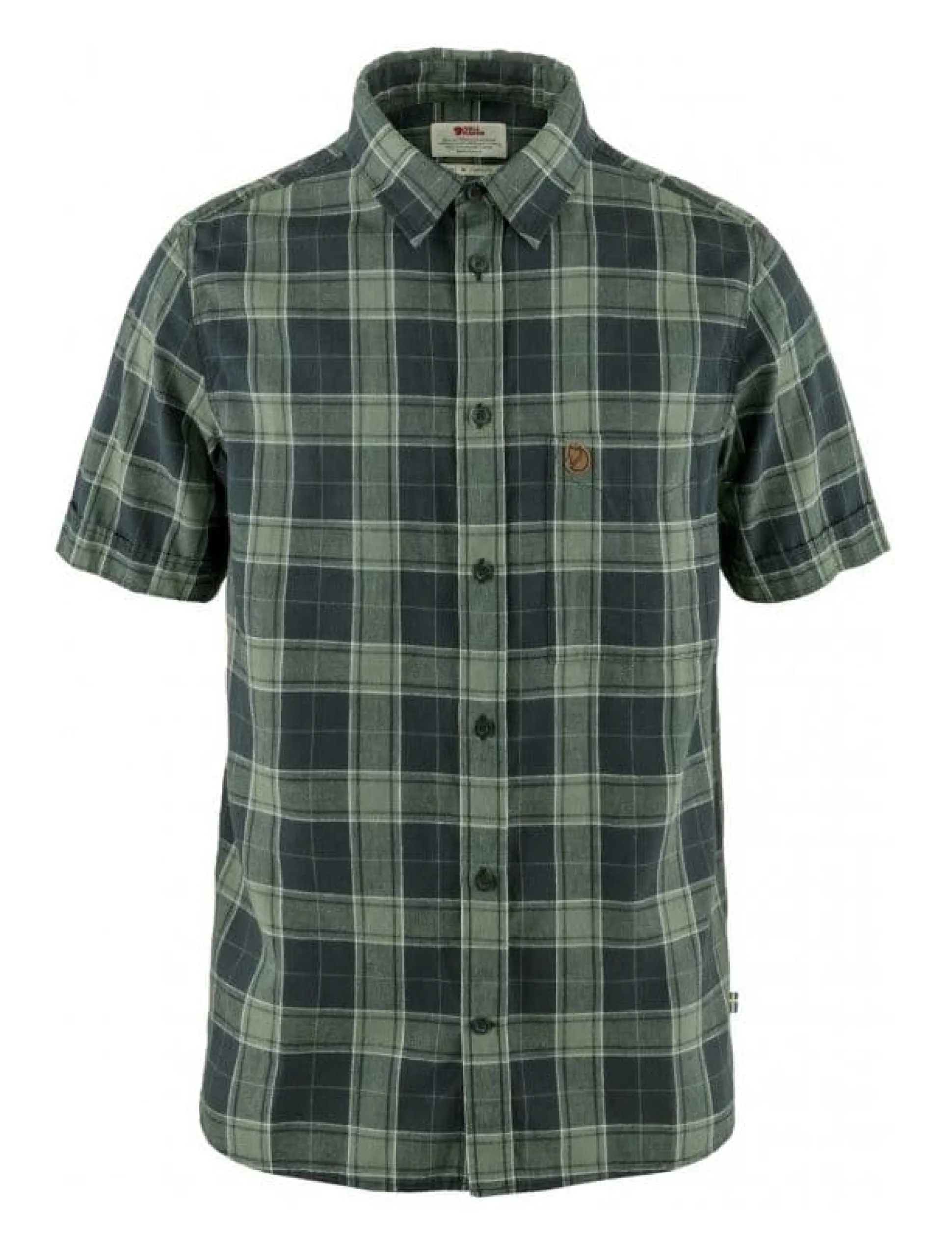 Ovik Travel Shirt SS DK Navy/Pat.Green