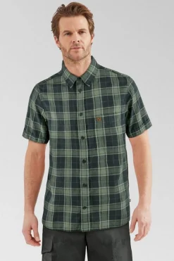 Ovik Travel Shirt SS DK Navy/Pat.Green