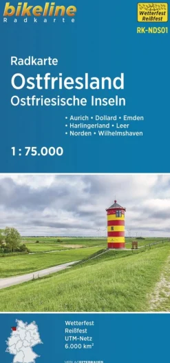 Radkarte Ostfriesland, Ostfriesische Inseln