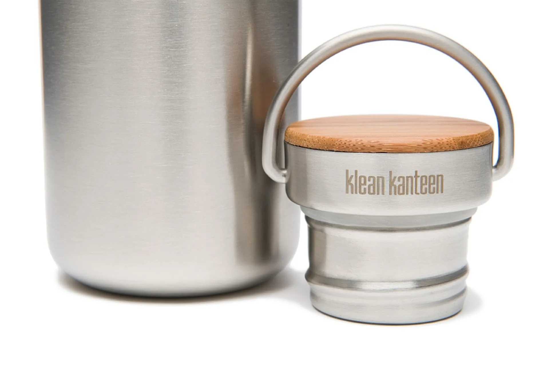 Reflect Trinkflasche 800ml bamboo cap - stainless