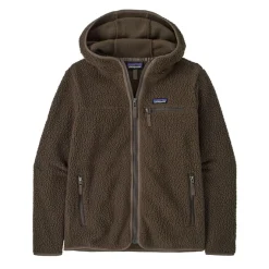 Retro Pile Hoody W Otter Brown