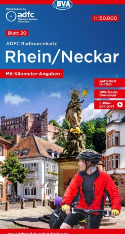 Rhein / Neckar Fahrradkarte