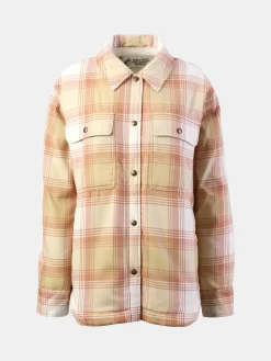 Ridgefield Sherpa Flannel Shirt W Light Oak/Papyrus