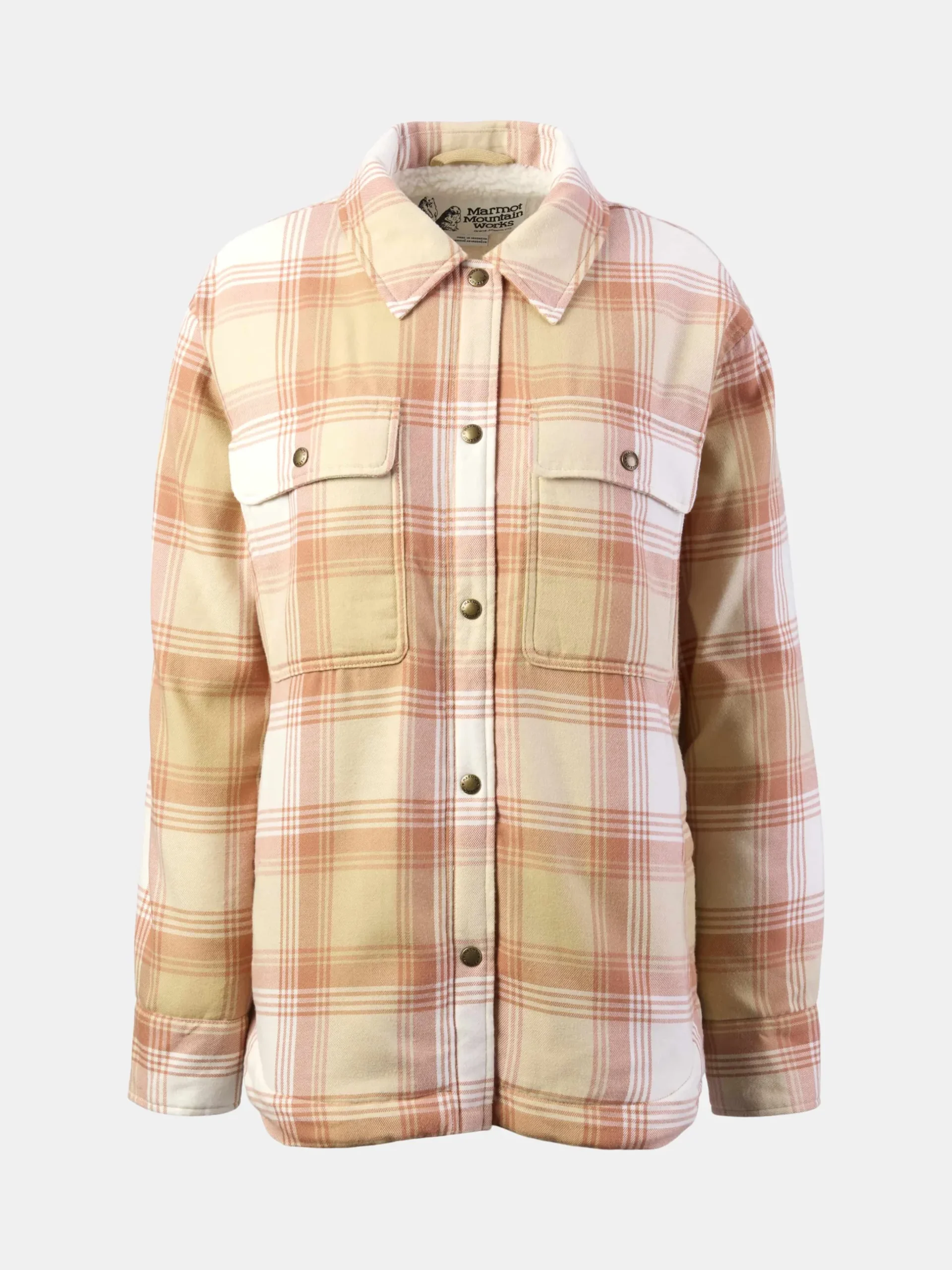 Ridgefield Sherpa Flannel Shirt W Light Oak/Papyrus