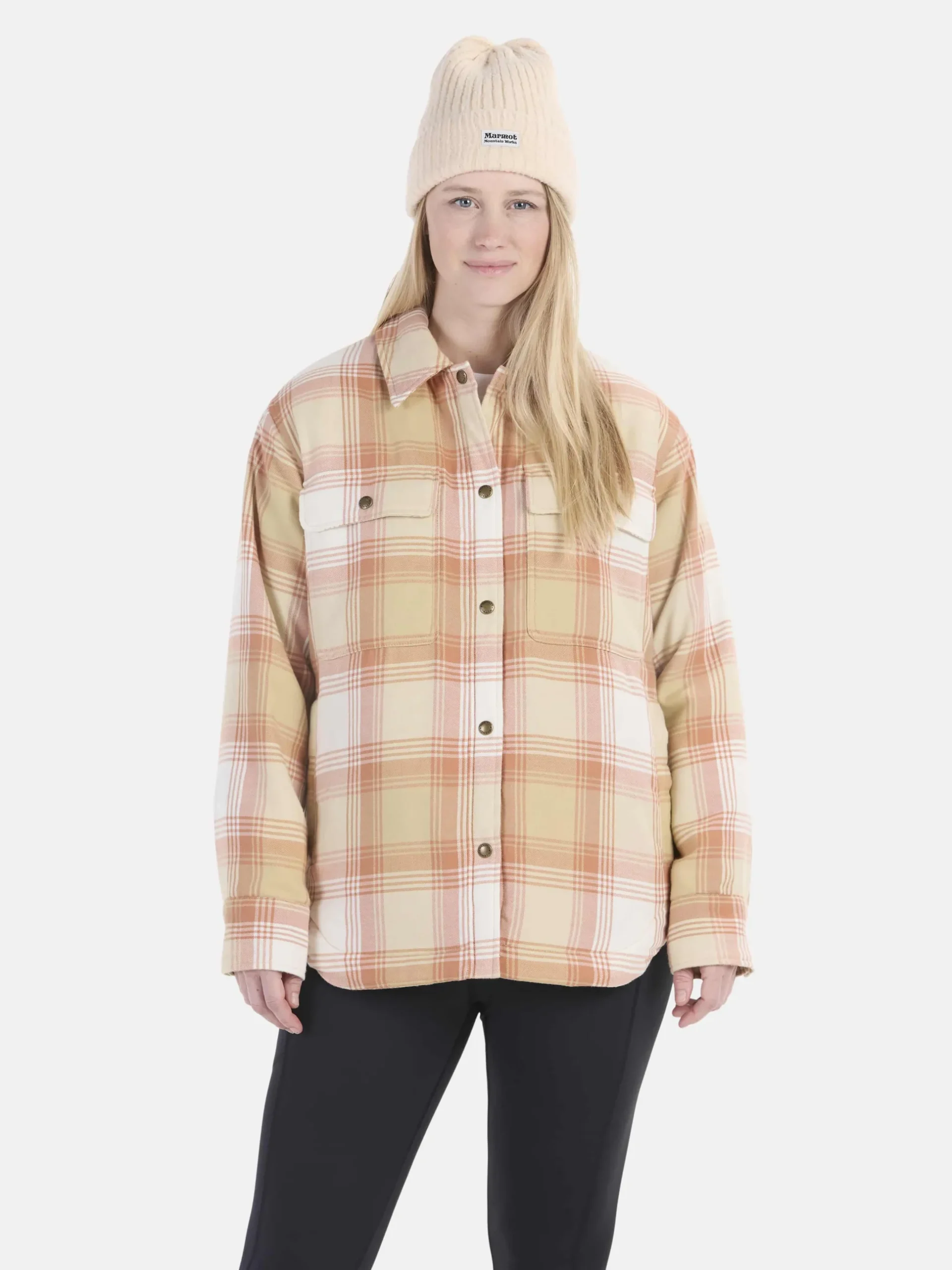 Ridgefield Sherpa Flannel Shirt W Light Oak/Papyrus