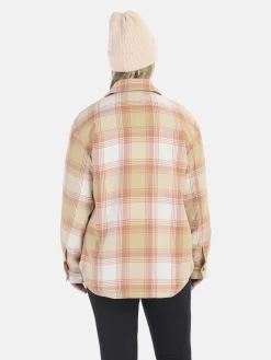 Ridgefield Sherpa Flannel Shirt W Light Oak/Papyrus