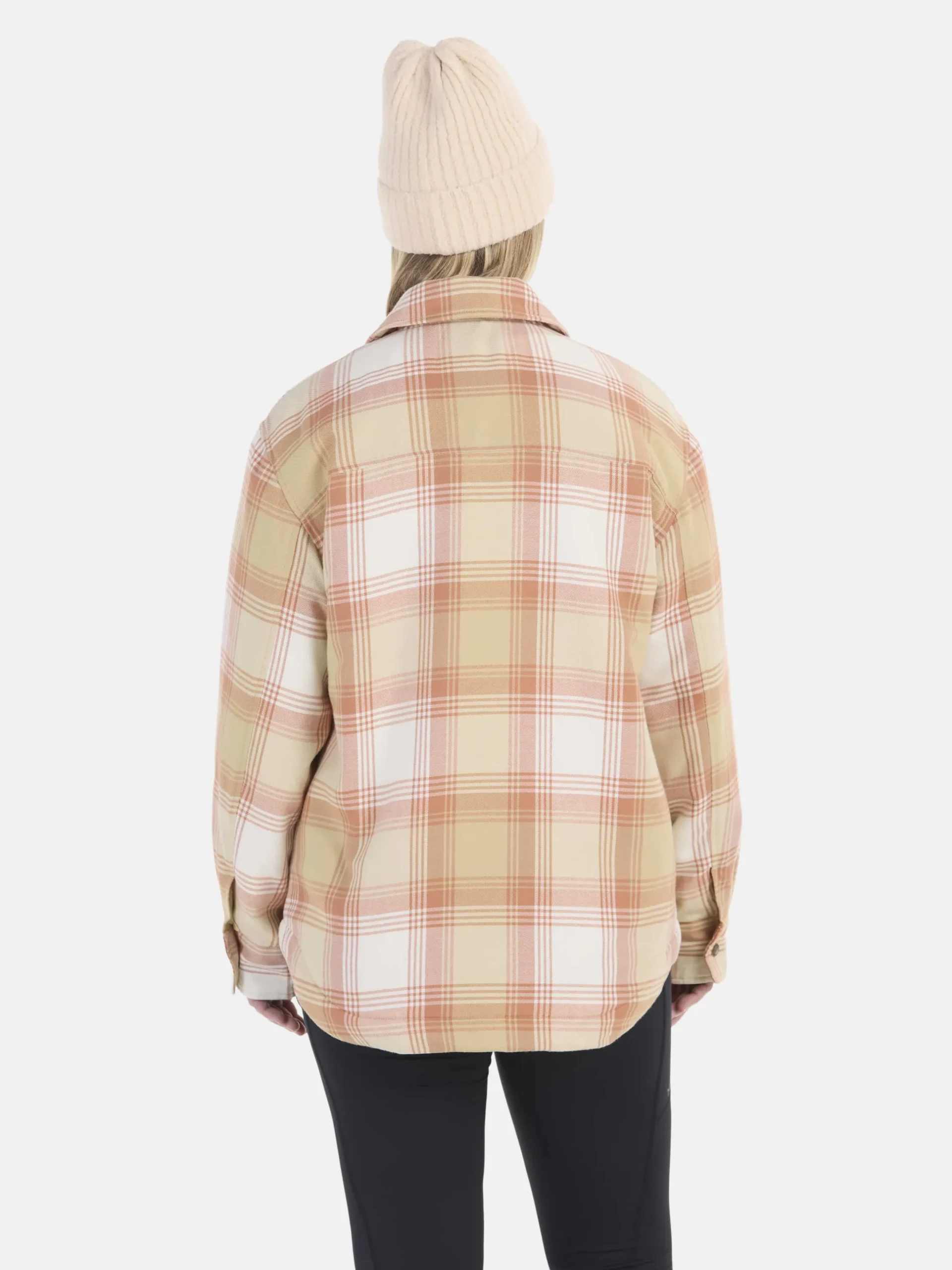 Ridgefield Sherpa Flannel Shirt W Light Oak/Papyrus