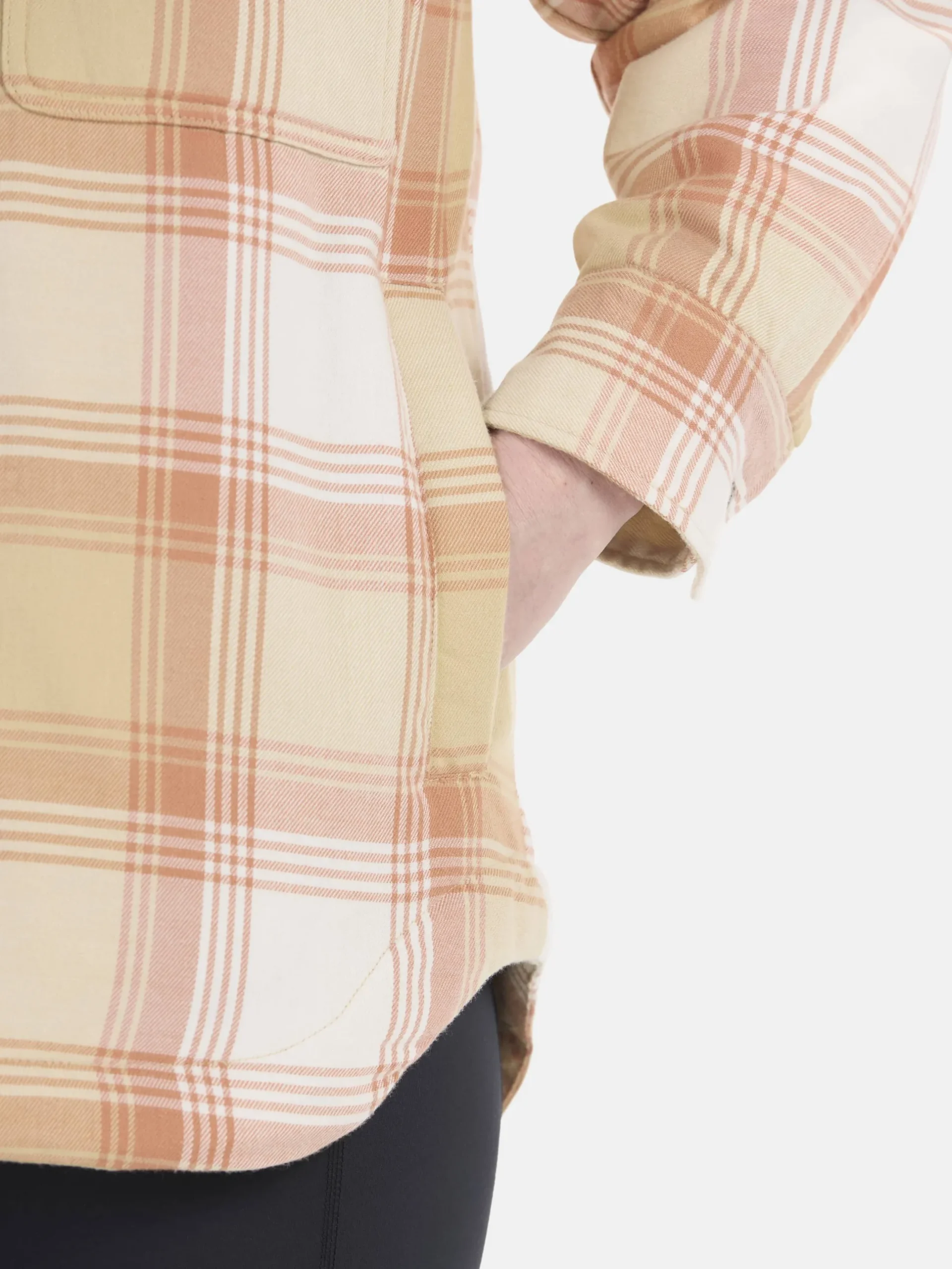 Ridgefield Sherpa Flannel Shirt W Light Oak/Papyrus