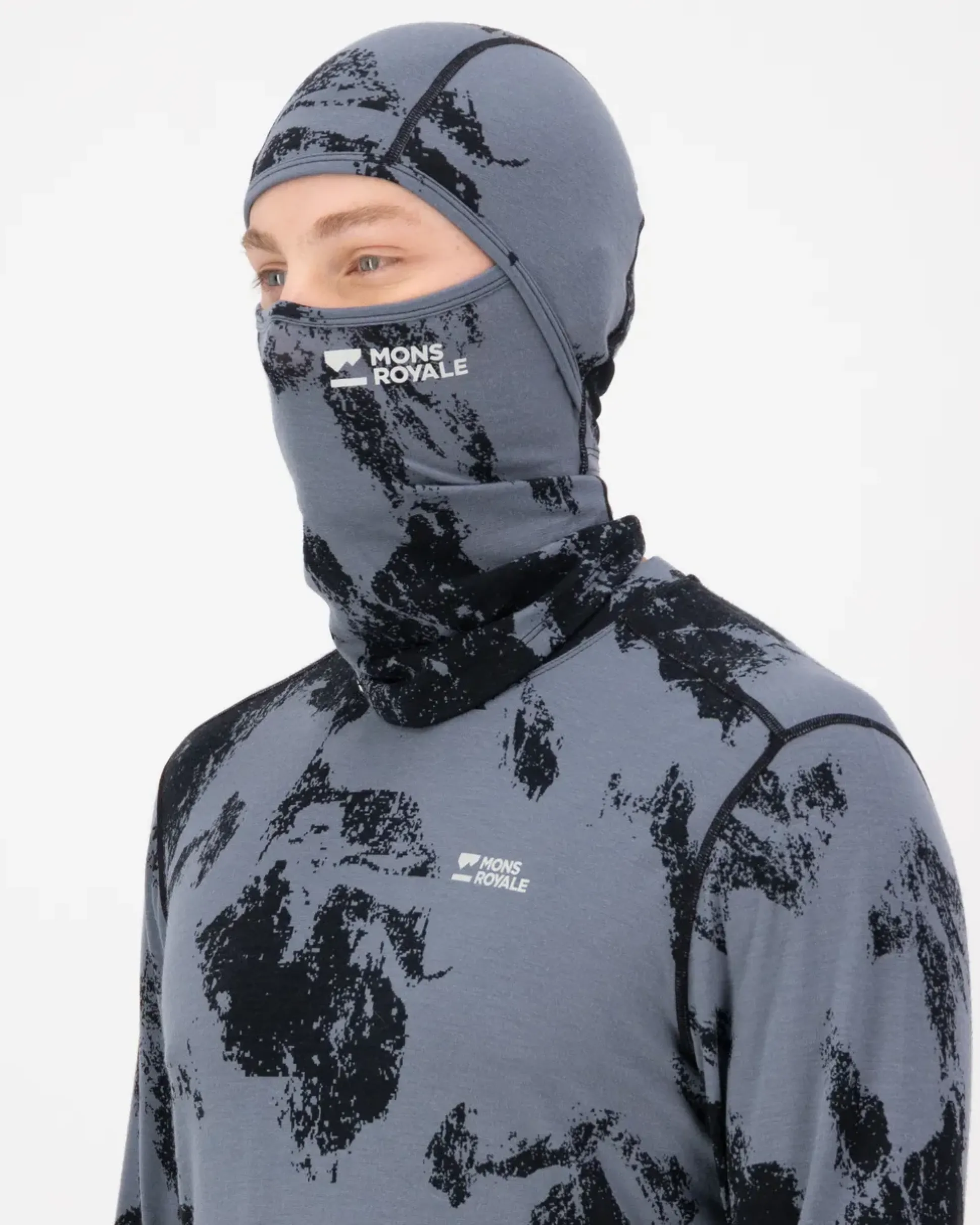 Santa Rosa Merino Balaclava Mountain Pix Grey