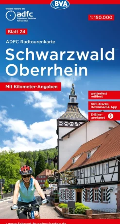 Schwarzwald / Oberrhein Fahrradkarte