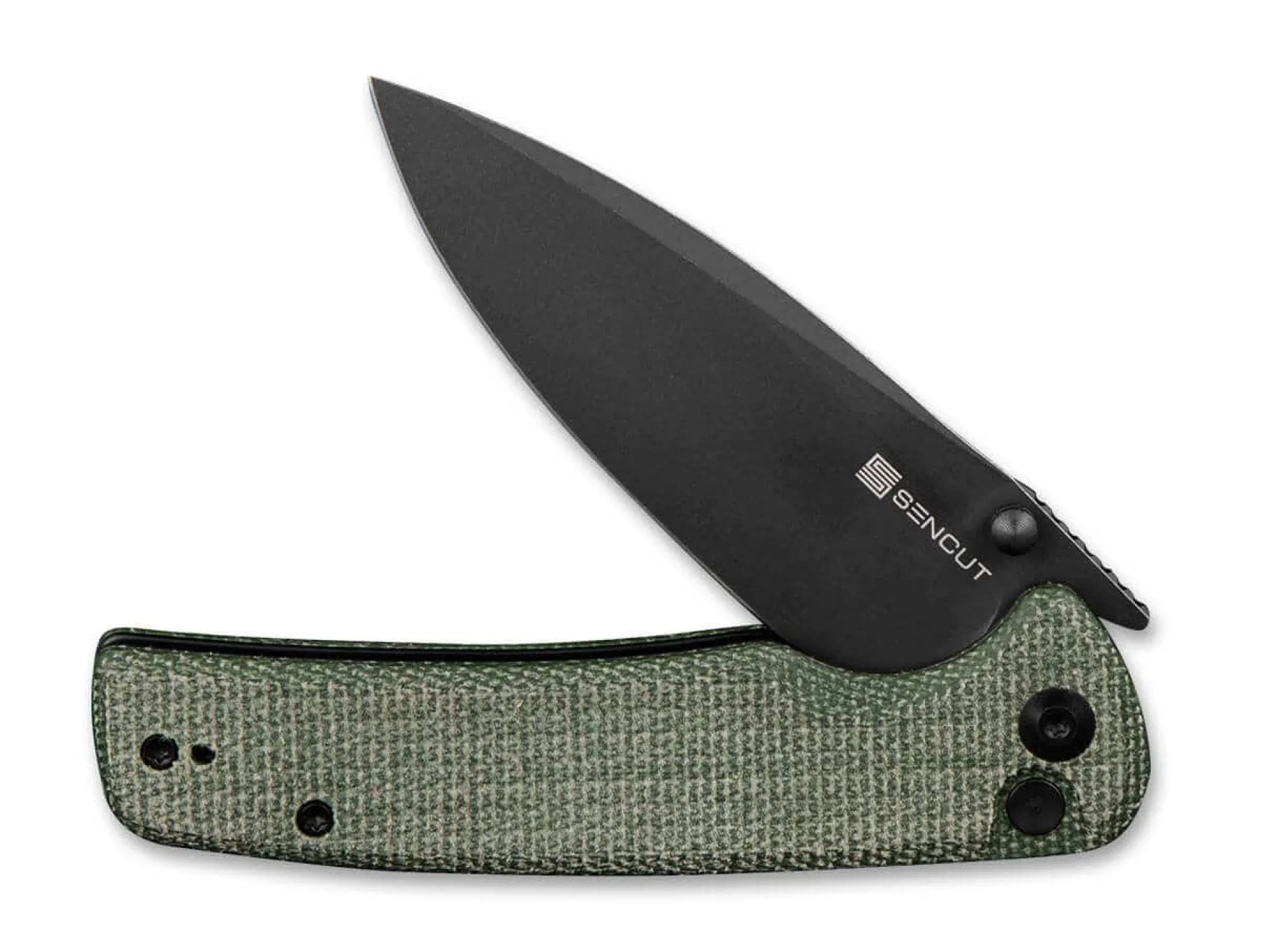Sencut Sachse Micarta Green - Black Blade