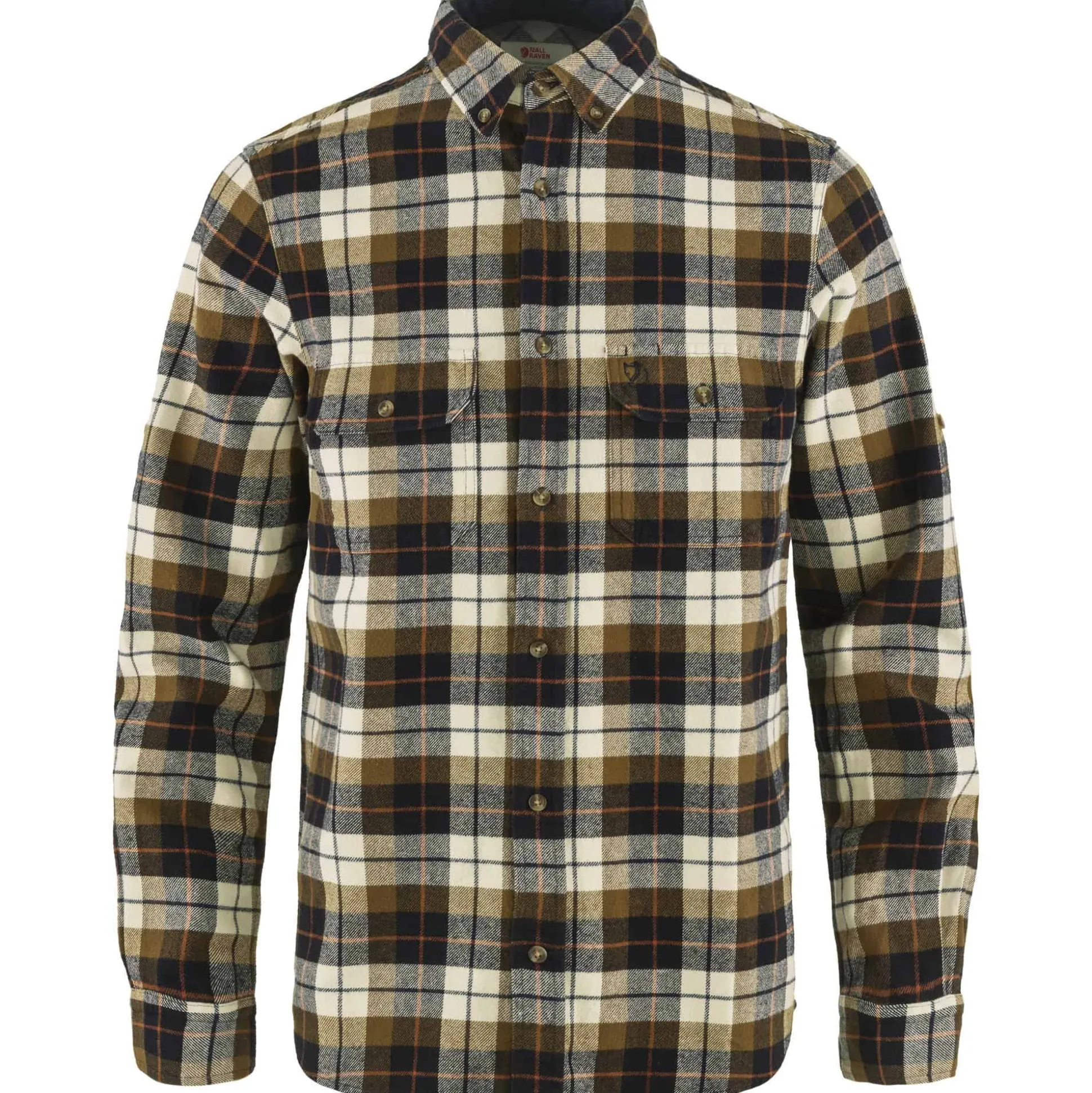 Singi Heavy Flannel Shirt White/Navy