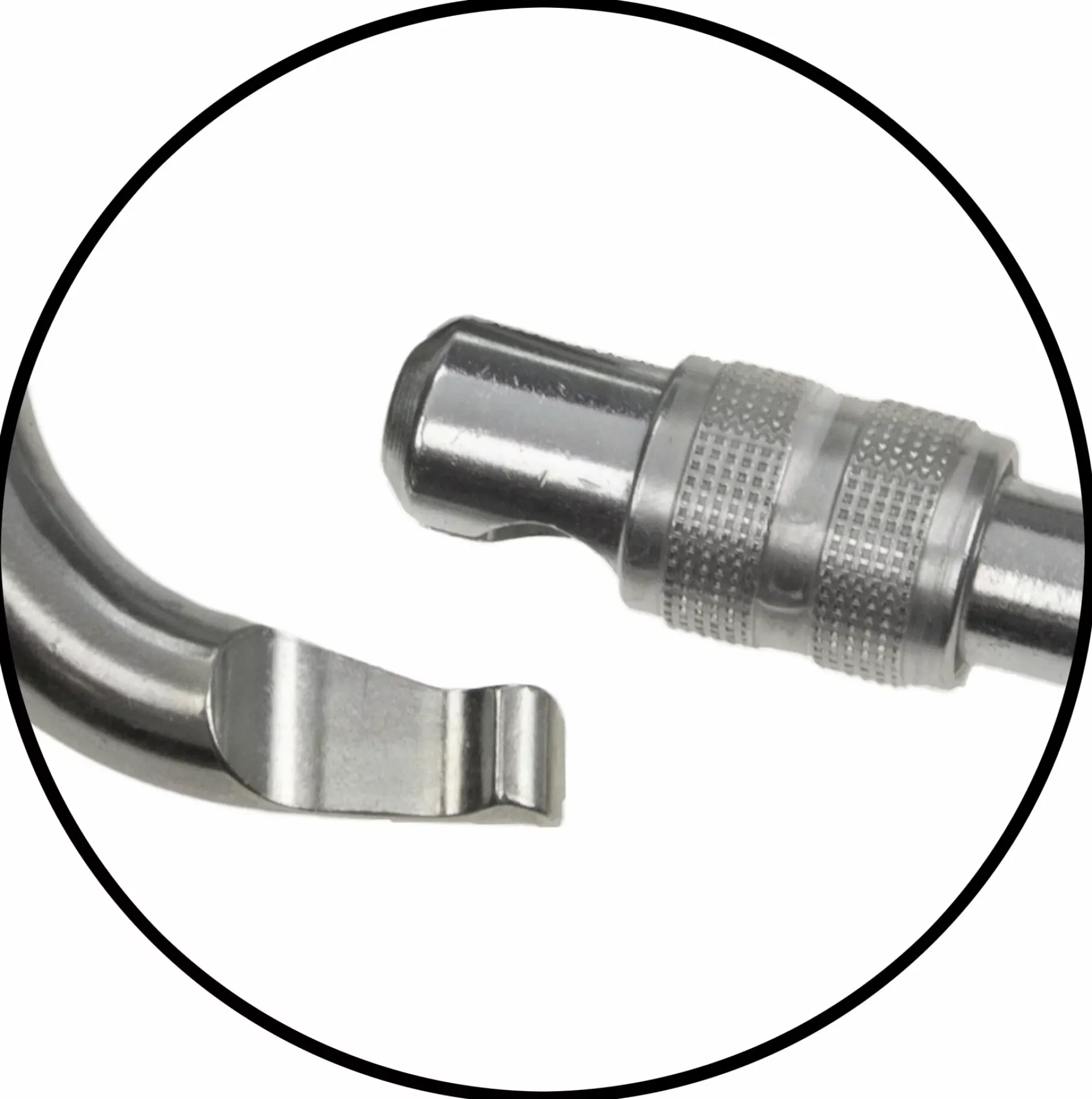 Stahlkarabiner D Form Schraube