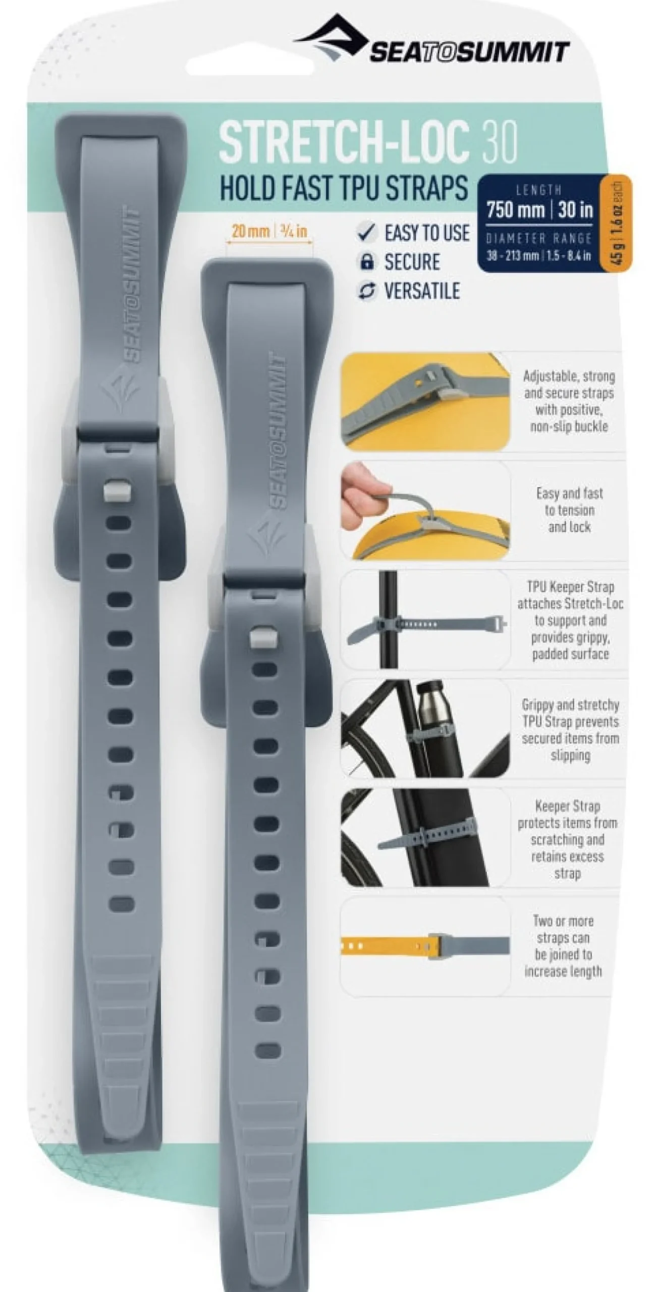 Stretch-Loc TPU Straps 2er Pack