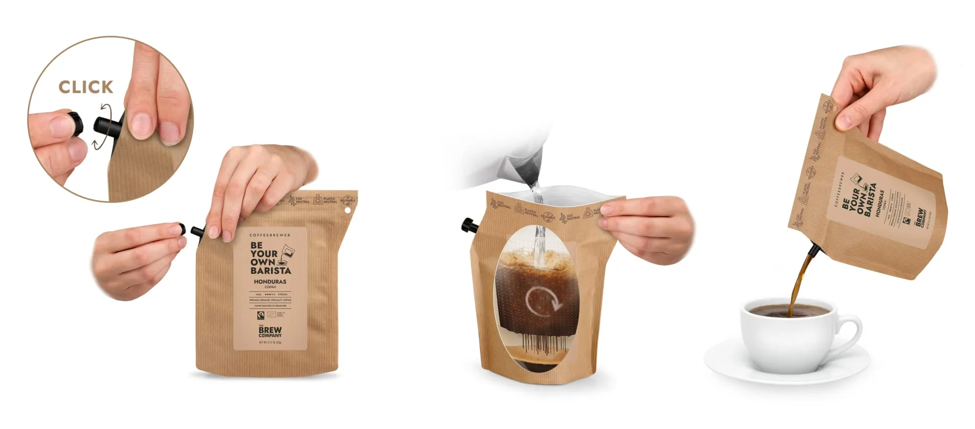 The Brew Company Kaffee '2 Cups' 22 g Colombia, Biologisch