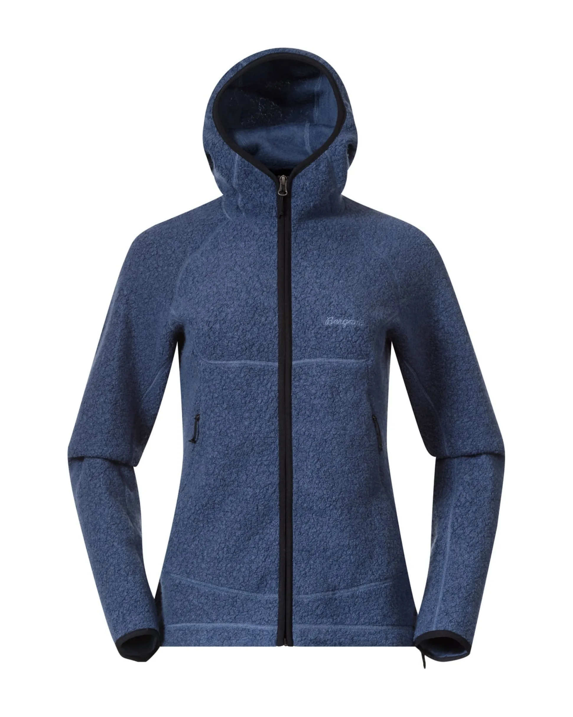 Vaagaa Merino Terry Midlayer Hoodie W Granite Blue