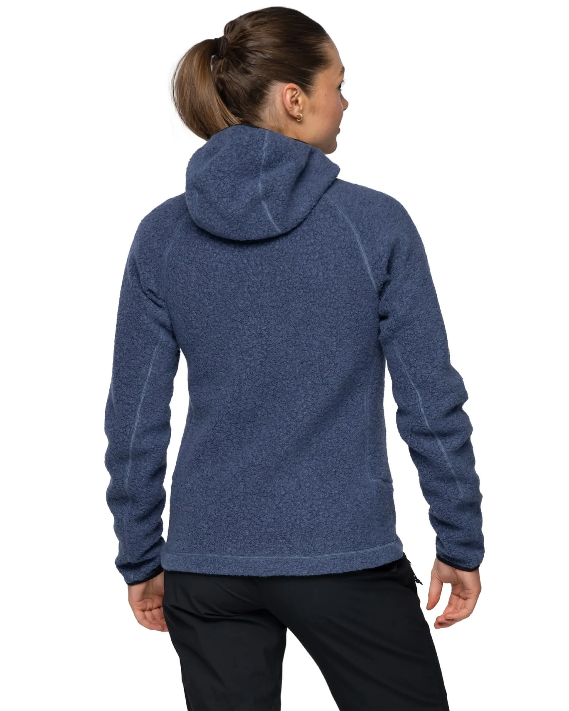 Vaagaa Merino Terry Midlayer Hoodie W Granite Blue
