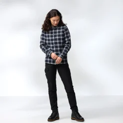 Övik Flannel Shirt W Dark Navy