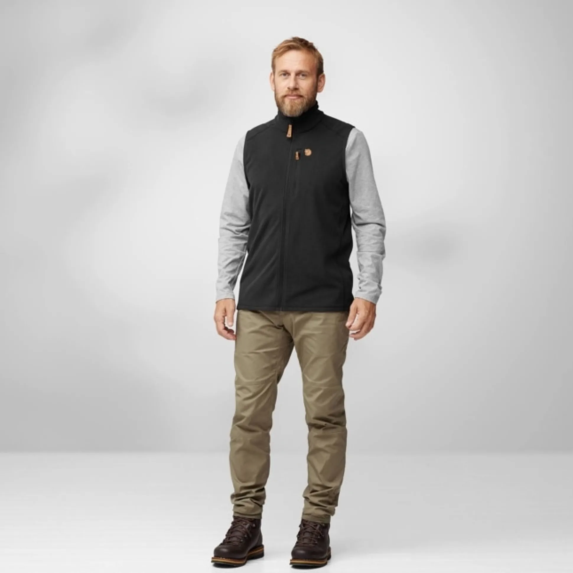 Övik Lite Fleece Vest Black