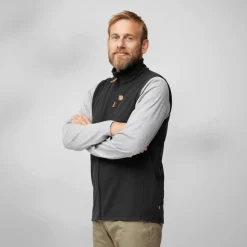 Övik Lite Fleece Vest Black