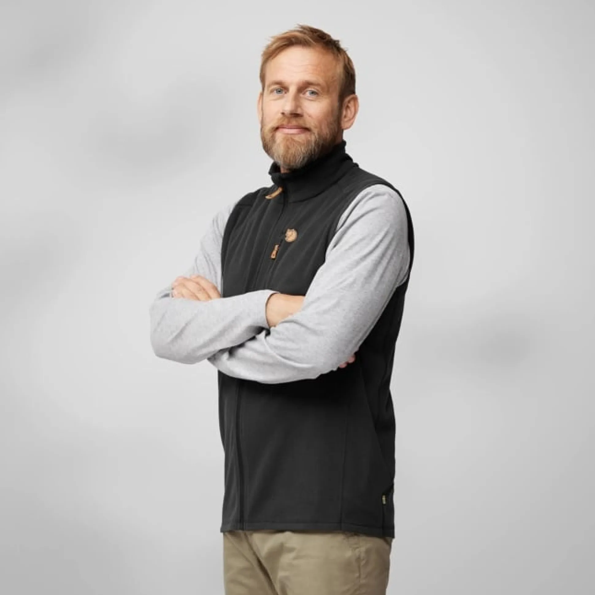 Övik Lite Fleece Vest Black