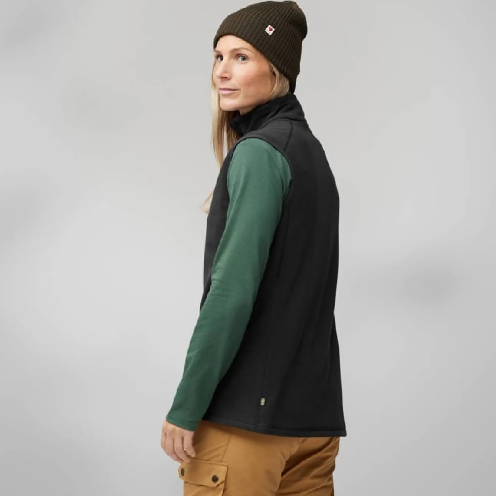 Övik Lite Fleece Vest W Black
