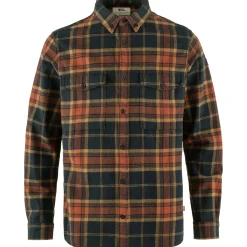 Övik Twill Shirt Autumn Leaf/Dark Navy