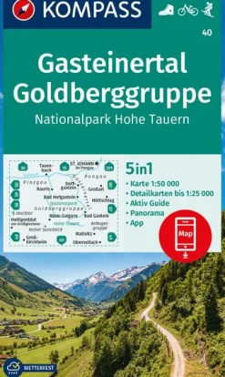 Wanderkarte 40 - Gasteinertal, Goldberggruppe, NP Hohe Tauern