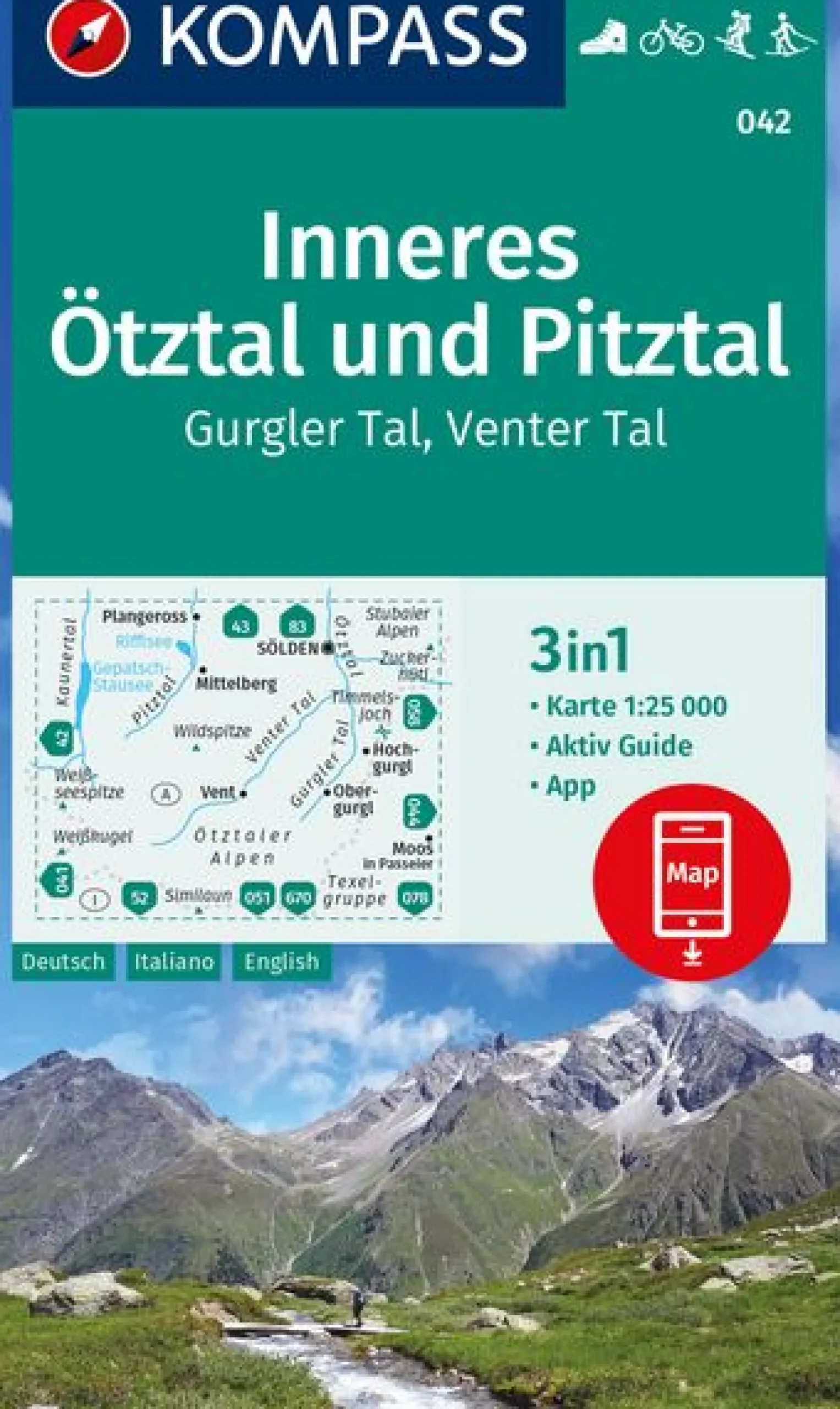 Wanderkarte 42 - Inneres Ötztal und Pitztal