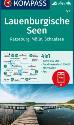 Wanderkarte 721 - Lauenburgische Seen, Ratzeburg, Mölln, Schaalsee