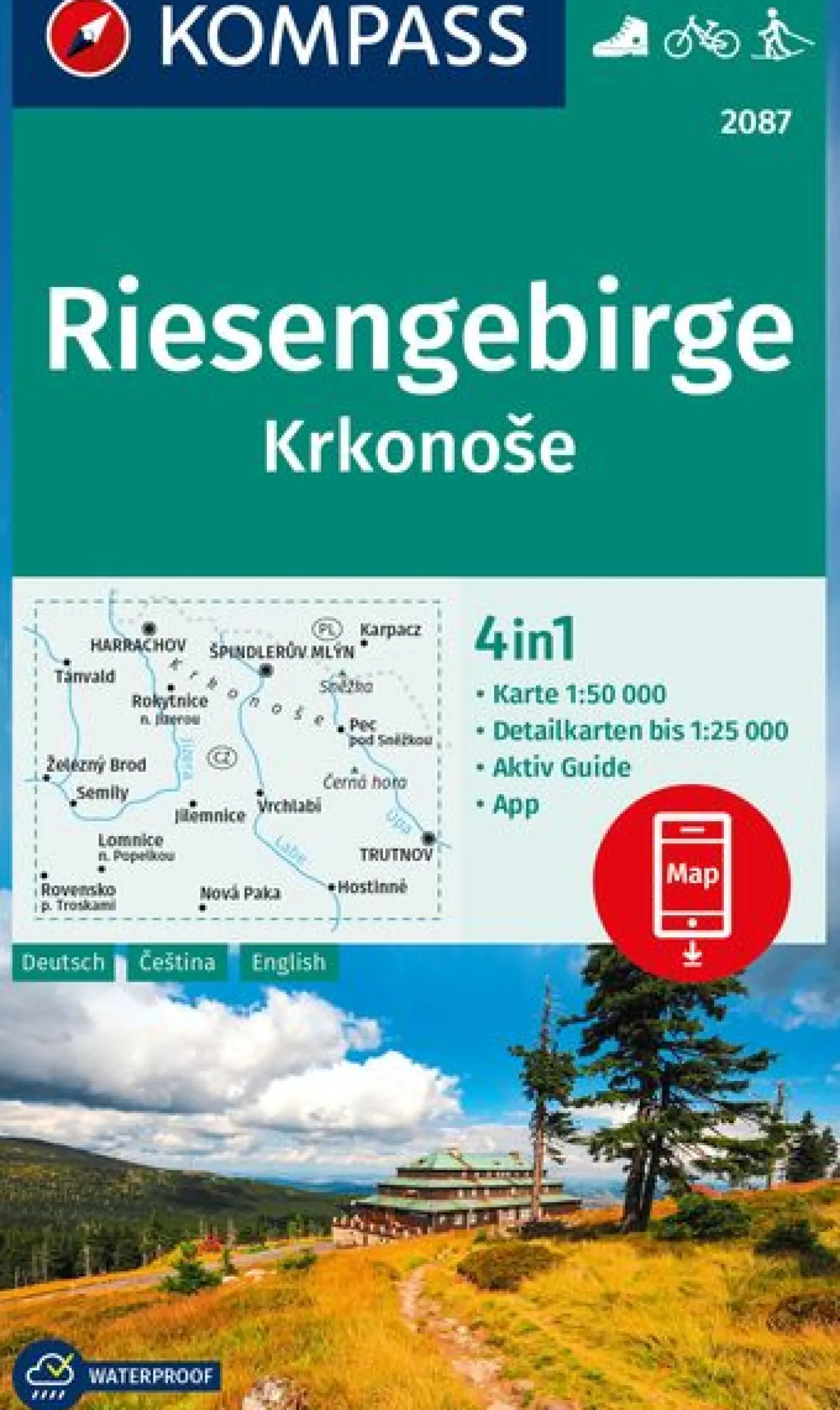 Wanderkarte 2087- Riesengebirge, Krkonose