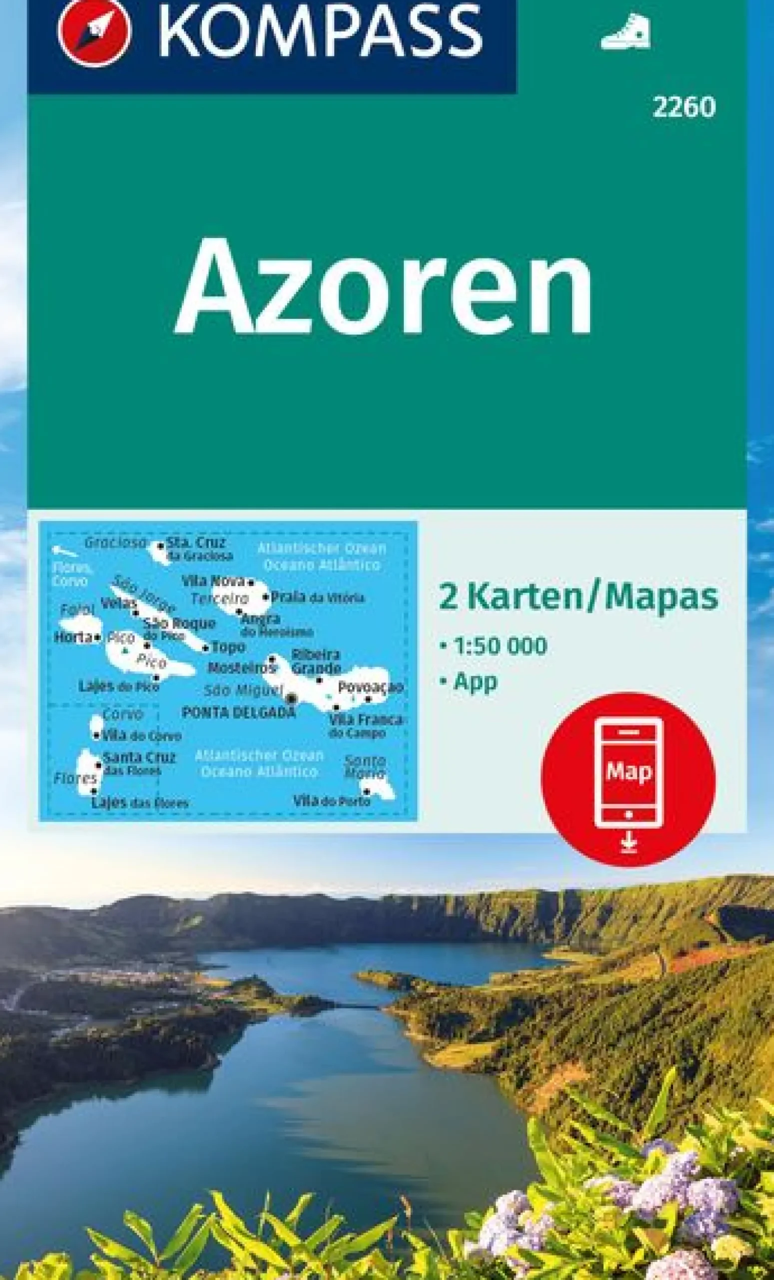 Wanderkarte Azoren