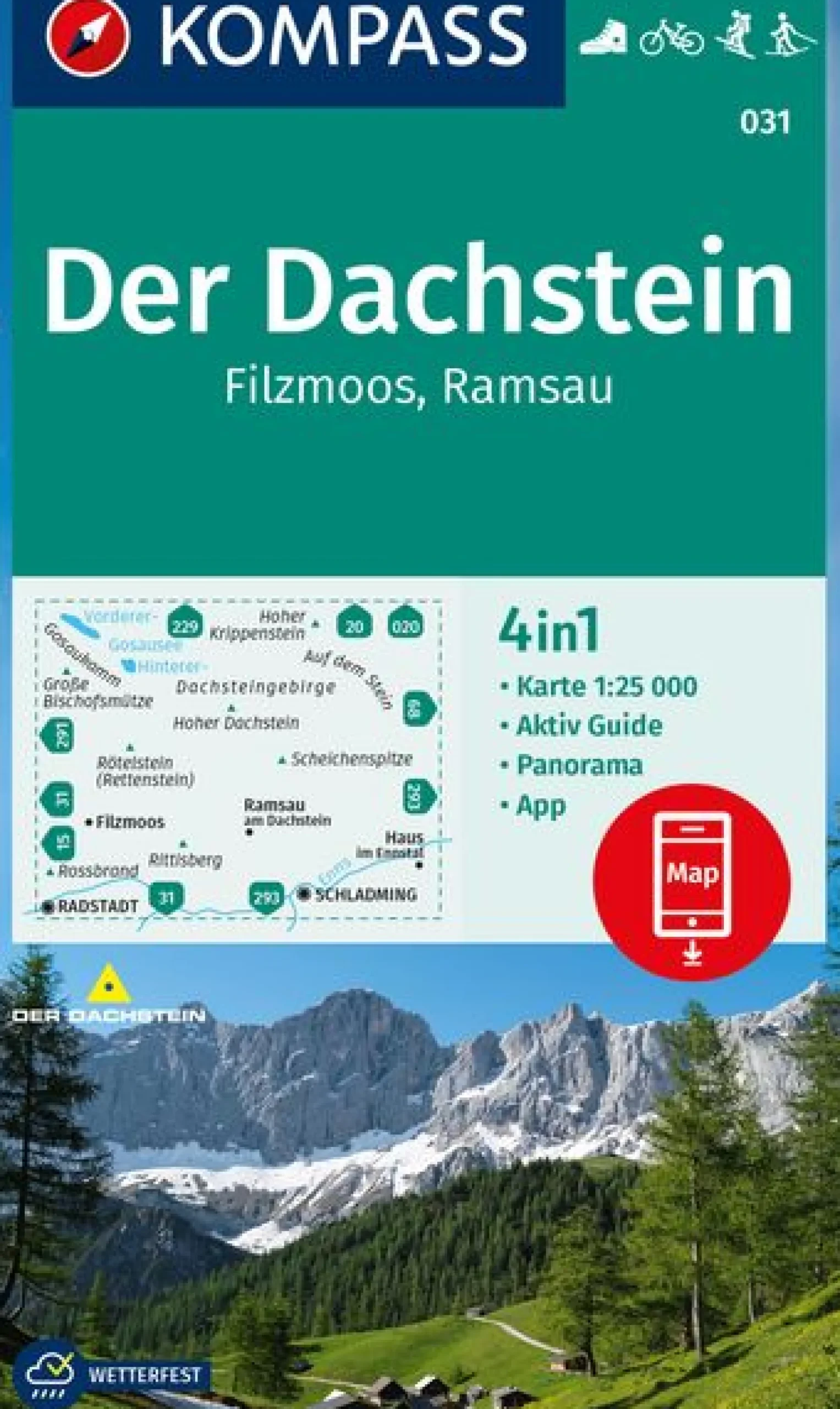 Wanderkarte Dachstein, Ramsau