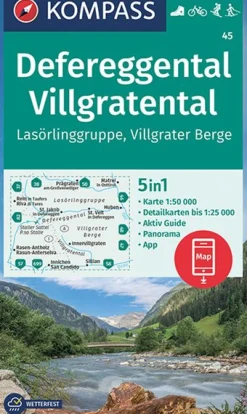 Wanderkarte Defereggental, Villgratental