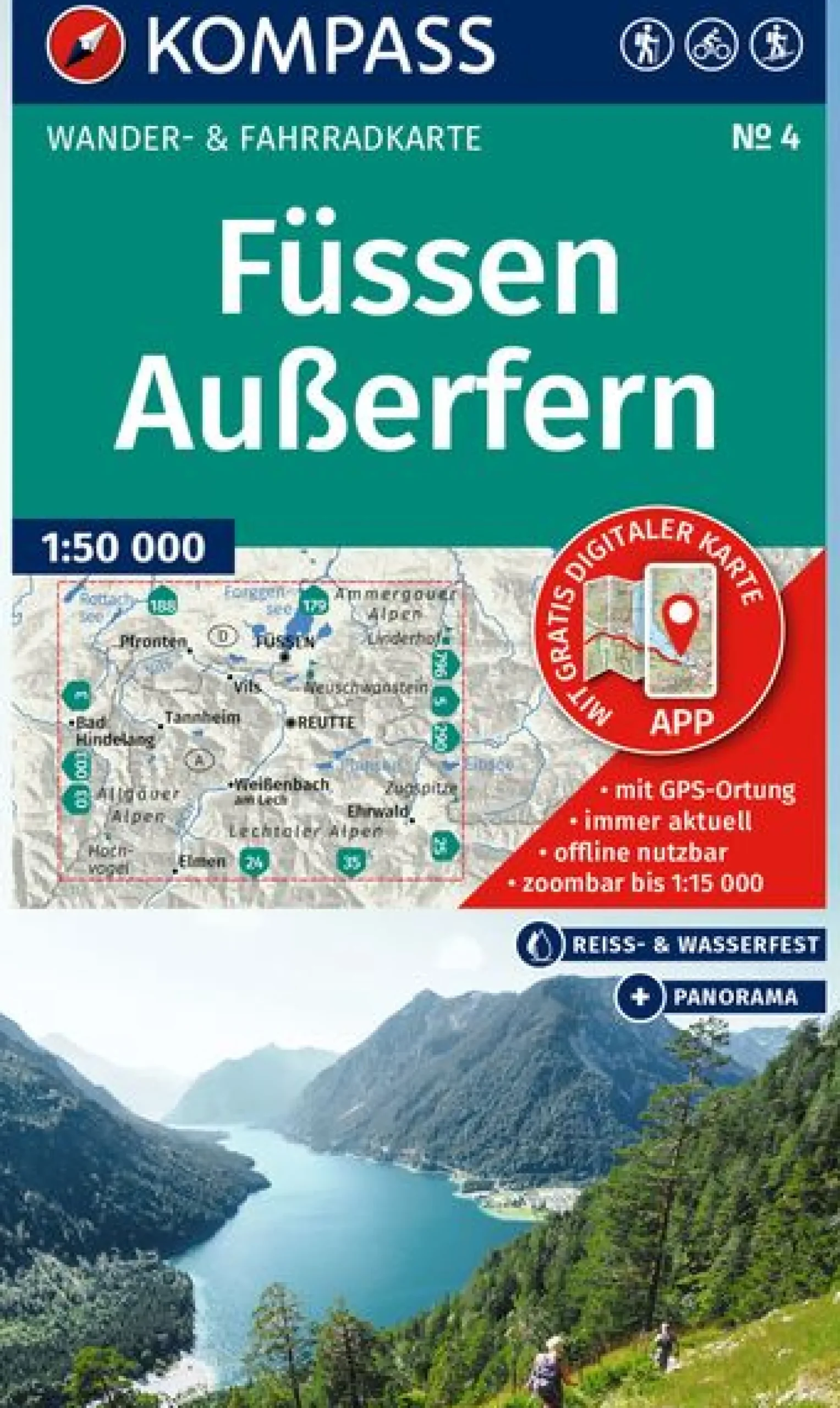 Wanderkarte Füssen, Außerfern