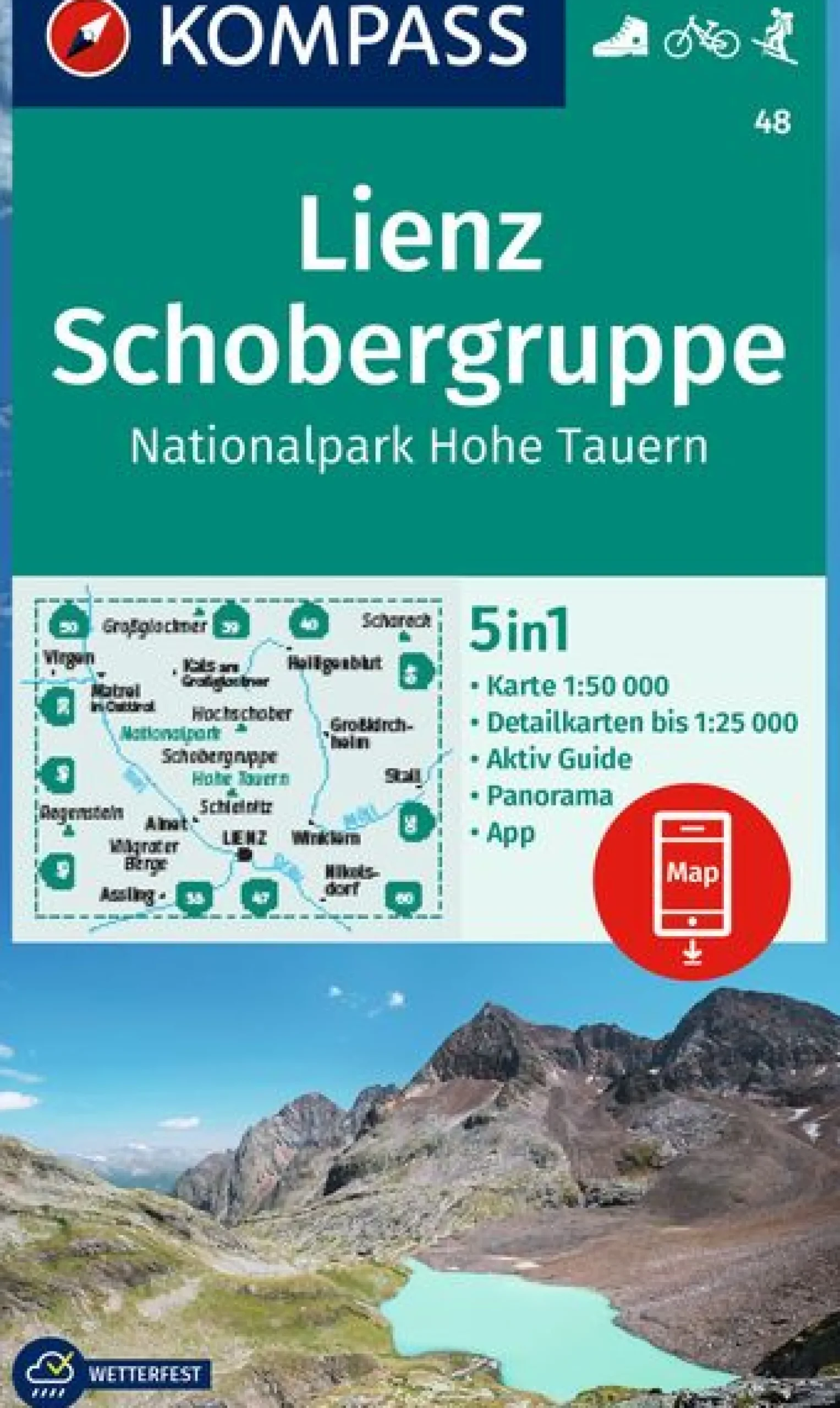 Wanderkarte Lienz, Schobergruppe, NP Hohe Tauern