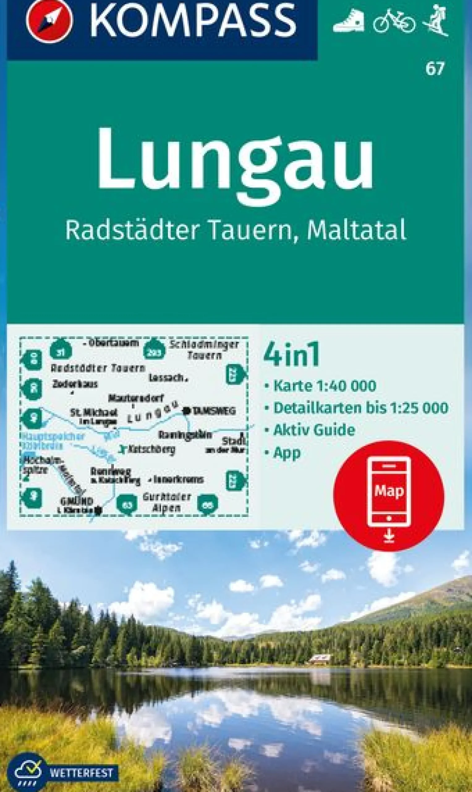 Wanderkarte Lungau, Radstädter Tauern, Maltatal