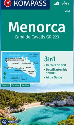 Wanderkarte Menorca 3-in-1
