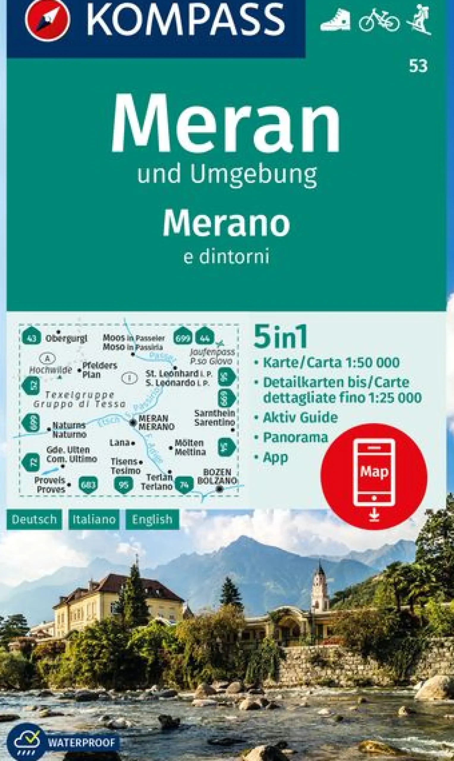 Wanderkarte Meran und Umgebung